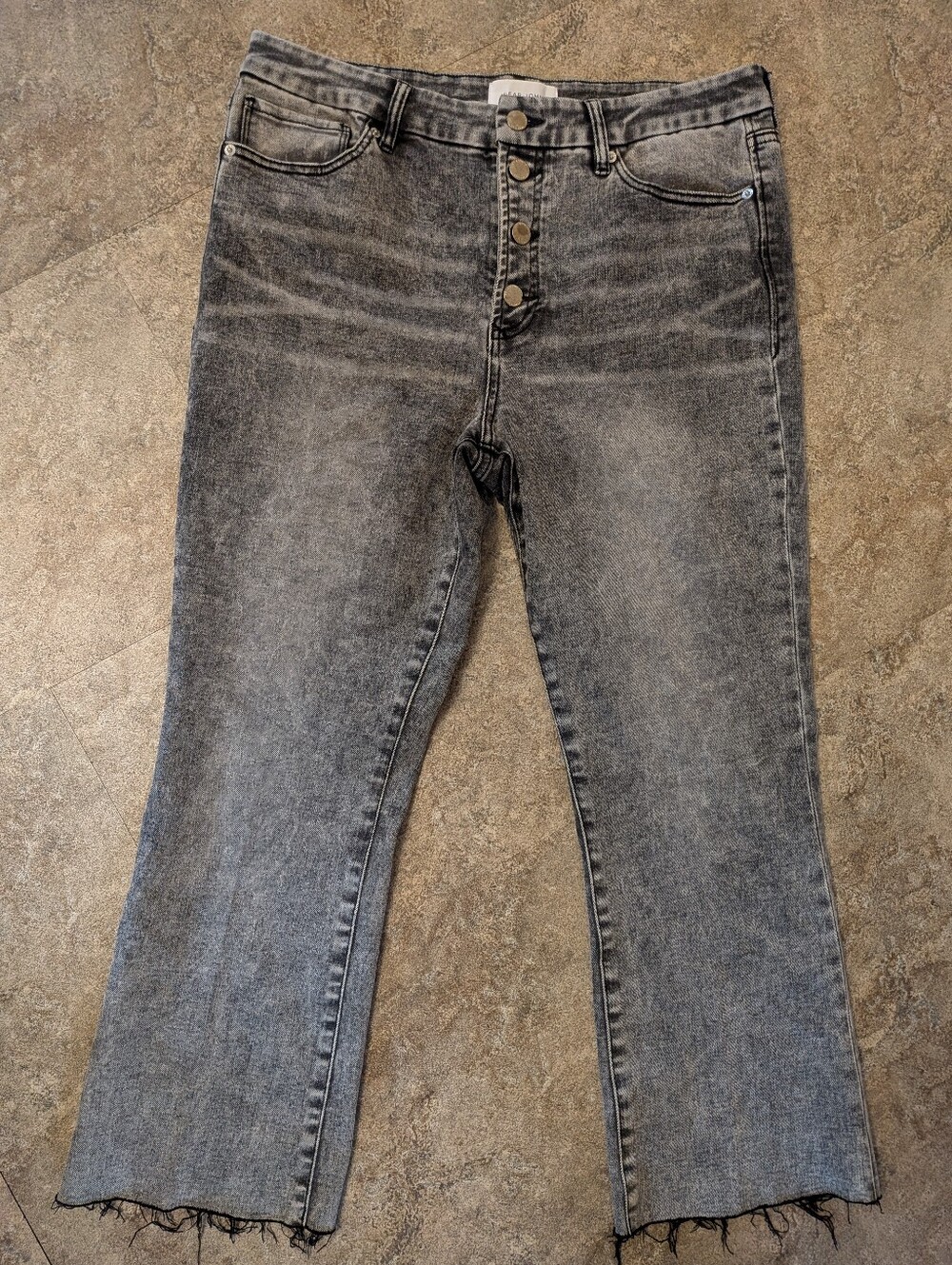 Dear John Women's High-Rise Button-Fly Gray Jeans